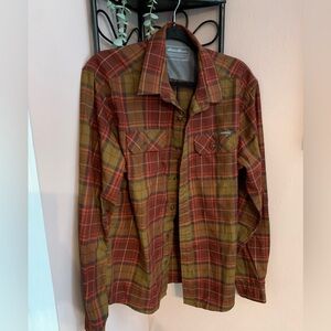 Eddie Bauer Large Plaid Shirt button down casual office soft cozy comfy